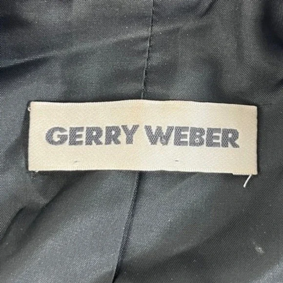 Gerry Weber Womens Herringbone‎ Tweed Blazer Size 8 Embroidered Detail - Picture 3 of 12